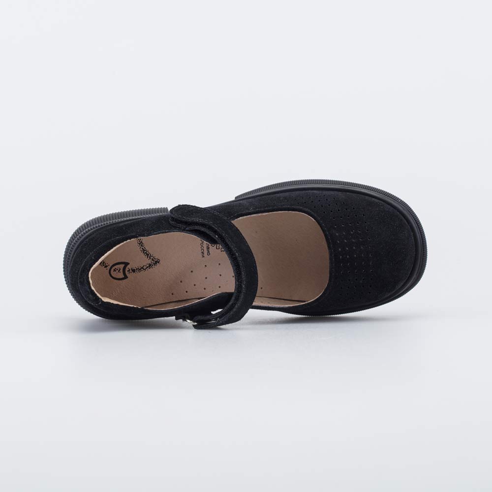 632370-21 Кожаные туфли в школу черный, все фото 4