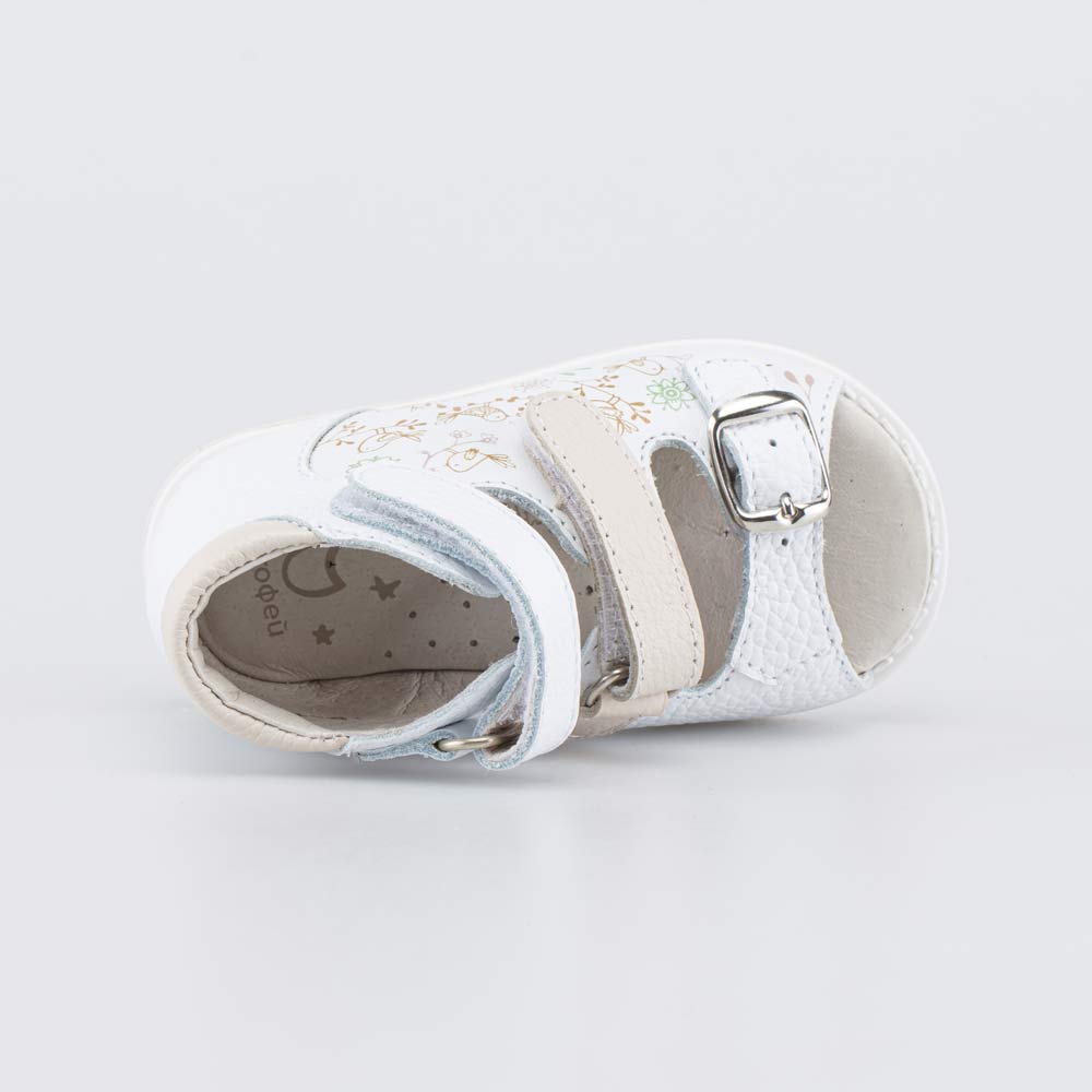 022162-21 Кожаные сандалии Первые шаги Сад птиц , все фото 4