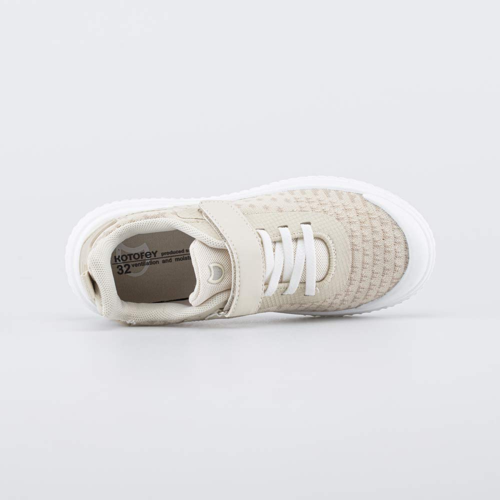 734045-13 Вязаные кеды на подошве FIT бежевый, все фото 4
