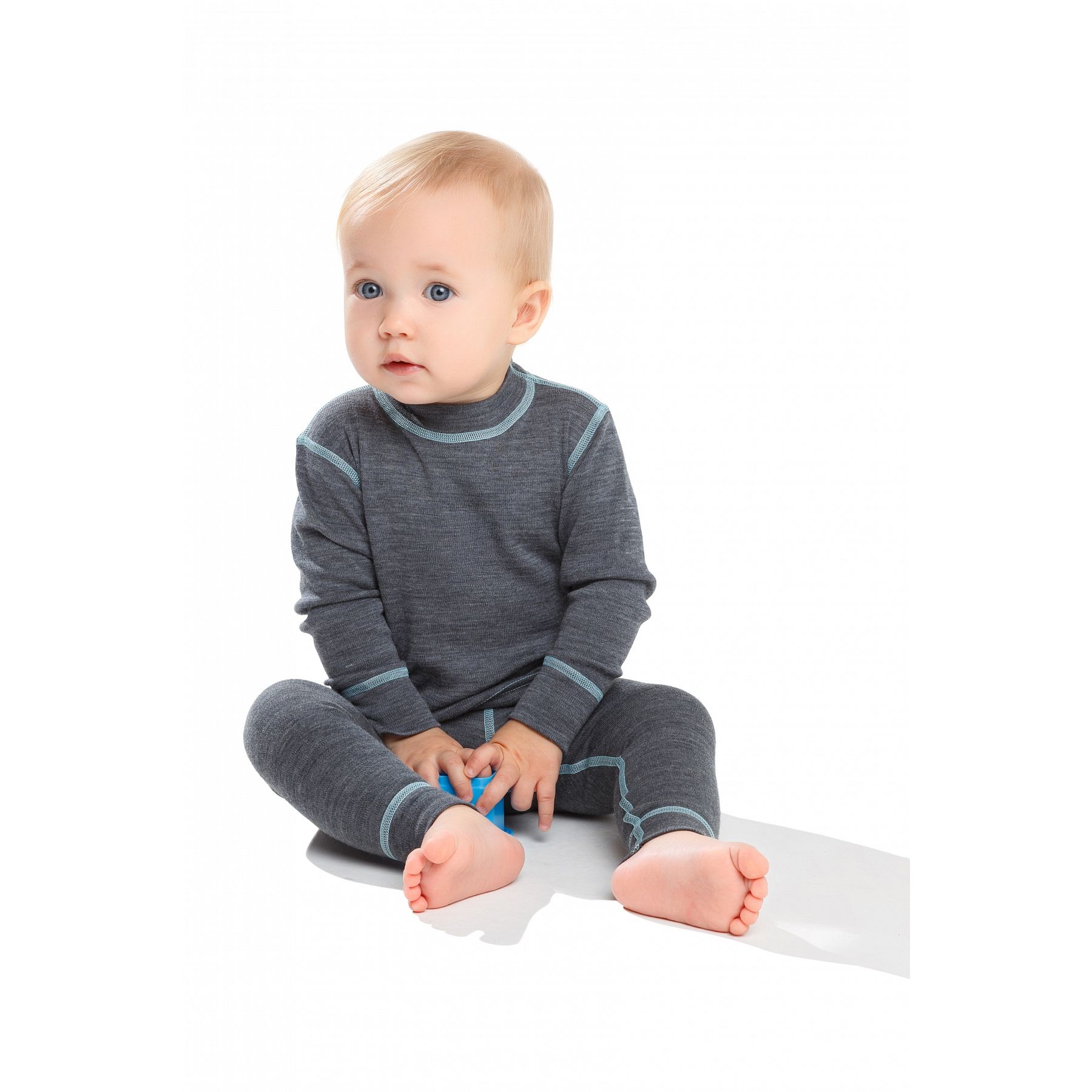 4SU2HLRU-014 Термоджемпер детский NORVEG Soft Kids серый, все фото 1