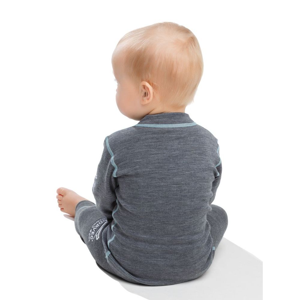 4SU2HLRU-014 Термоджемпер детский NORVEG Soft Kids серый, все фото 2