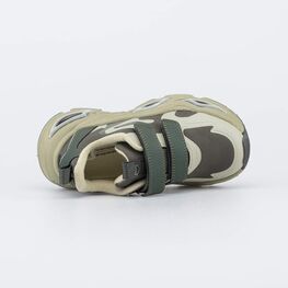 344579-12 Детские кроссовки Softshell для мальчики оливковый фото №4