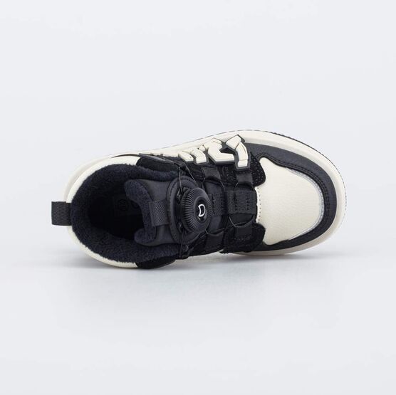 354067-33 Утепленные ботинки для мальчика Граффити для мальчики черный + бежевый фото №4