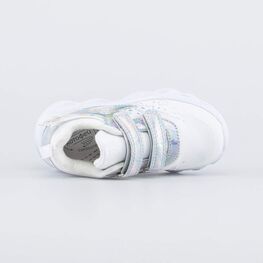544212-72 Белые кроссовки с LED и Softshell для девочки белый фото №4