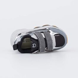 144281-12 Серые кроссовки с LED и Softshell для мальчики черный,серый фото №4