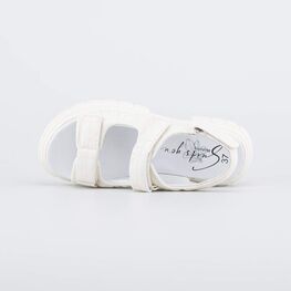 723031-22 Бежевые сандалии на липучках для девочки-подростка для девочки бежевый фото №4