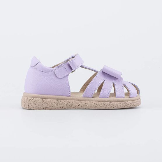 322198-22 Кожаные сандалии на липучках Бантик цифровой лавандовый для девочки цифровой лавандовый фото №2