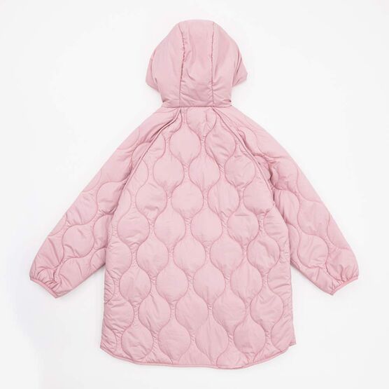 07857075-40 Детское стеганое пальто на весну и осень для девочки розовый фото №2