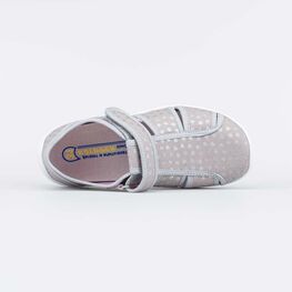 421084-12 Текстильная обувь Сердечки для девочки серый фото №4