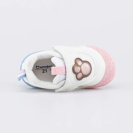 144276-71 Кроссовки со звуком и LED Лапка для девочки белый фото №4