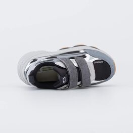 344517-12 Серые кроссовки с LED и Softshell для мальчики черный,серый фото №4