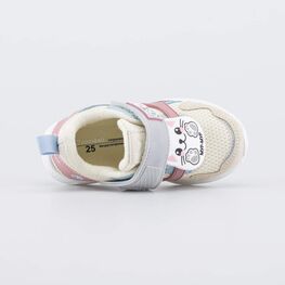 144278-11 Кроссовки со звуком и LED Миу-Миу для девочки бежевый + розовый фото №4
