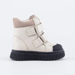 352396-51 Зимние ботинки с мехом для девочки бежевый фото №2