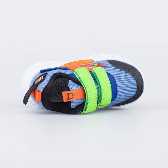 144237-71 Детские кроссовки с LED Грозный Дракон для мальчики синий фото №4