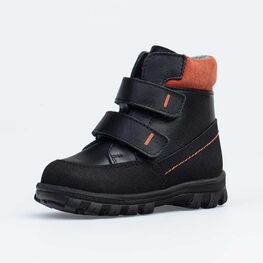352304-51 Зимние ботинки из натуральной кожи для мальчики черный