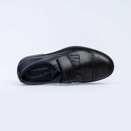 632308-22 Туфли черные на липучке для мальчики черный фото №4